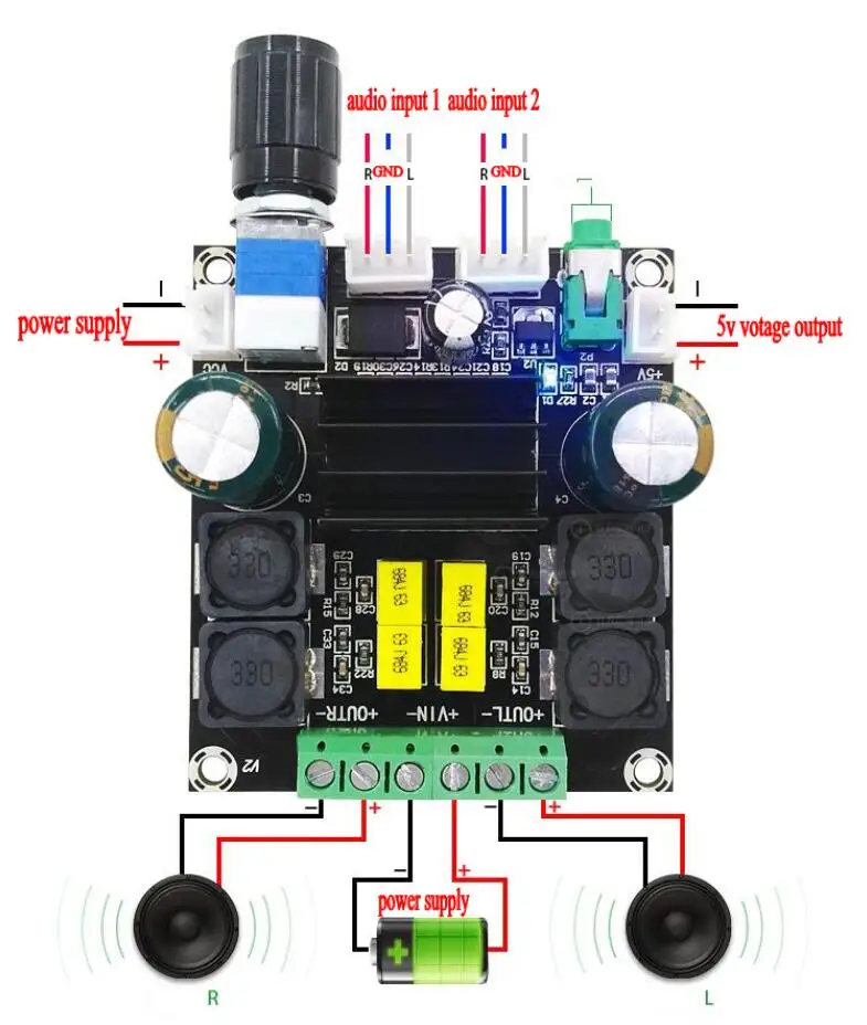 TPA3116D2 50 Вт * 2 высокомощный цифровой аудио музыкальный усилитель Плата усилителя