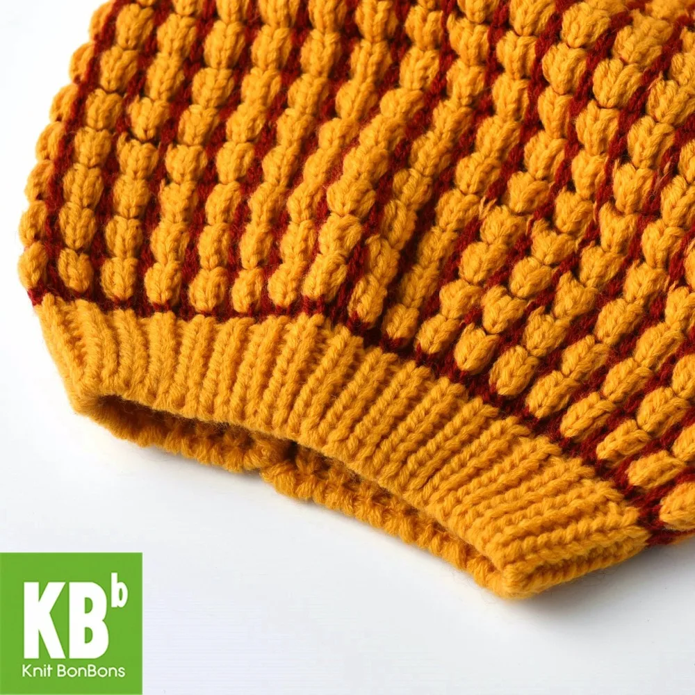 2018 KBB весна оранжевый цвет Теплая Рождественская коробка полосатая помпон