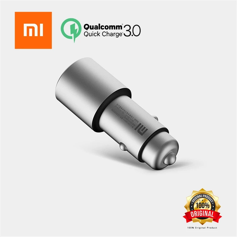 Xiao mi оригинальный автомобиль Зарядное устройство QC3.0 автомобиля 5 В/3A Dual USB