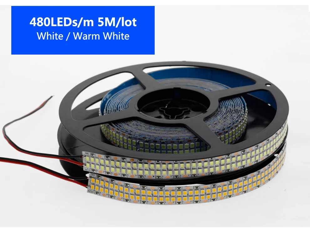 Светодиодная лента 2835 DC12V 240 светодиодный s/m 480 светодиодный s/m гибкий светодиодный светильник высокой яркости светодиодный ленточный светильник для украшения дома 5 м/лот