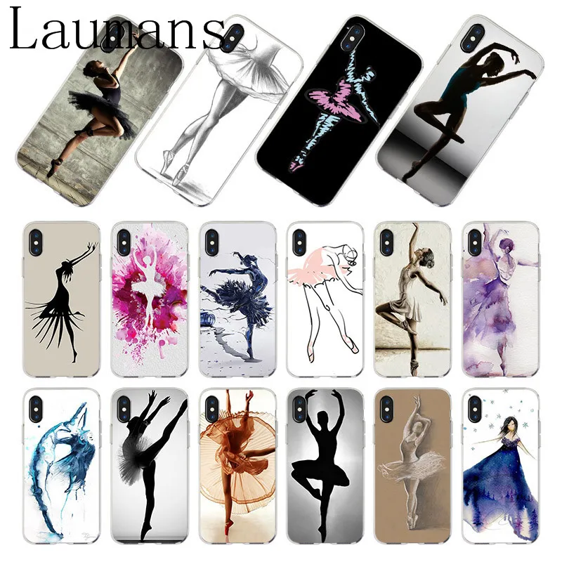 Балерина девочка танцы Coque основа чехол для телефона Apple iPhone 8 7 6 S Plus X 5 5S SE 4S крышка