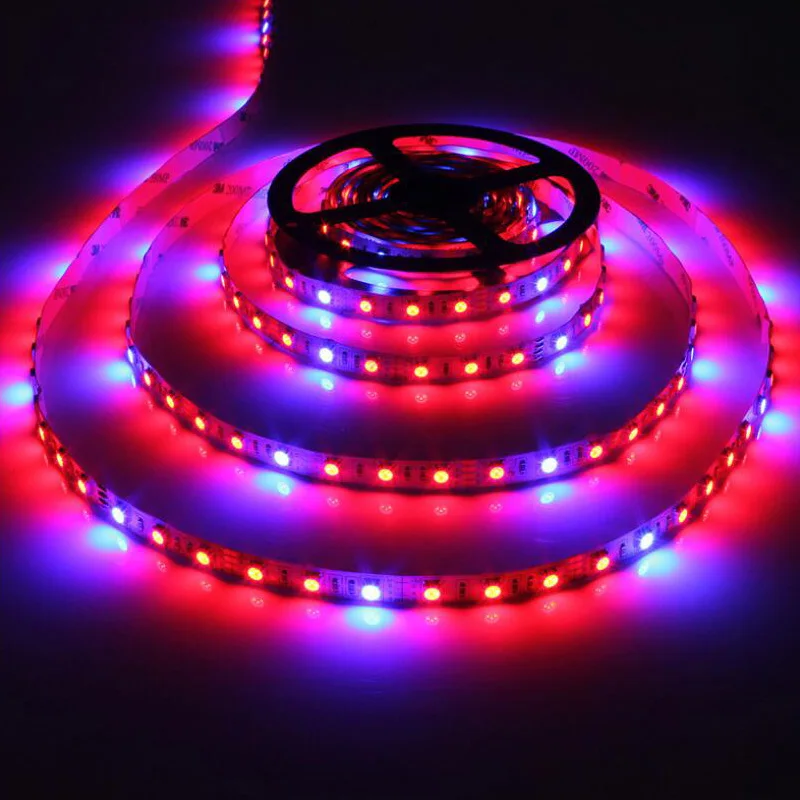 Светодиодная лампа для выращивания растений 1 м 2 3 4 5 SMD 5050 DC12V гибкая светодиодная