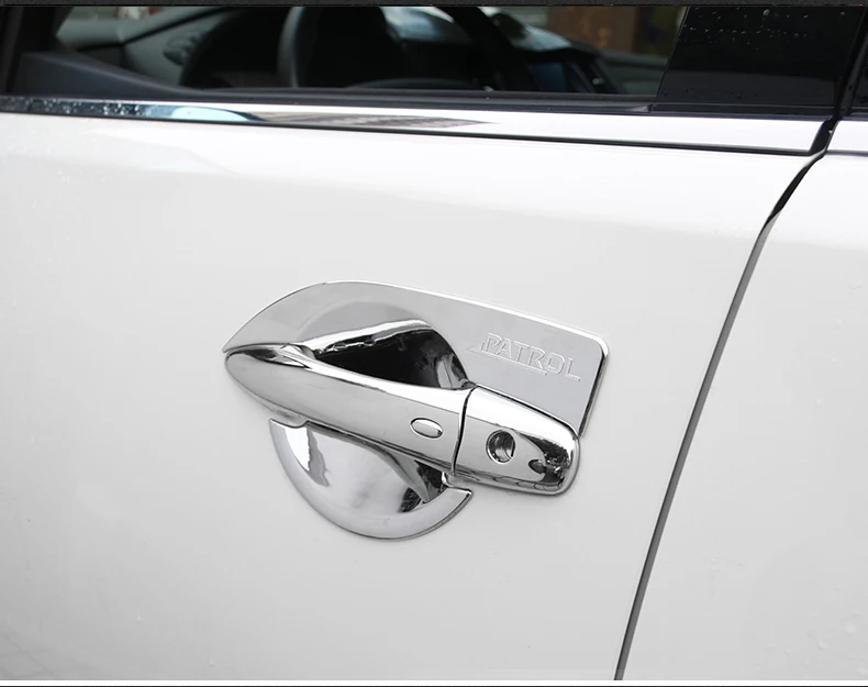 Luhuezu 4 шт. ABS хромированный дверные ручки чаши отделкой для Nissan Patrol Armada y62 Интимные аксессуары 2013