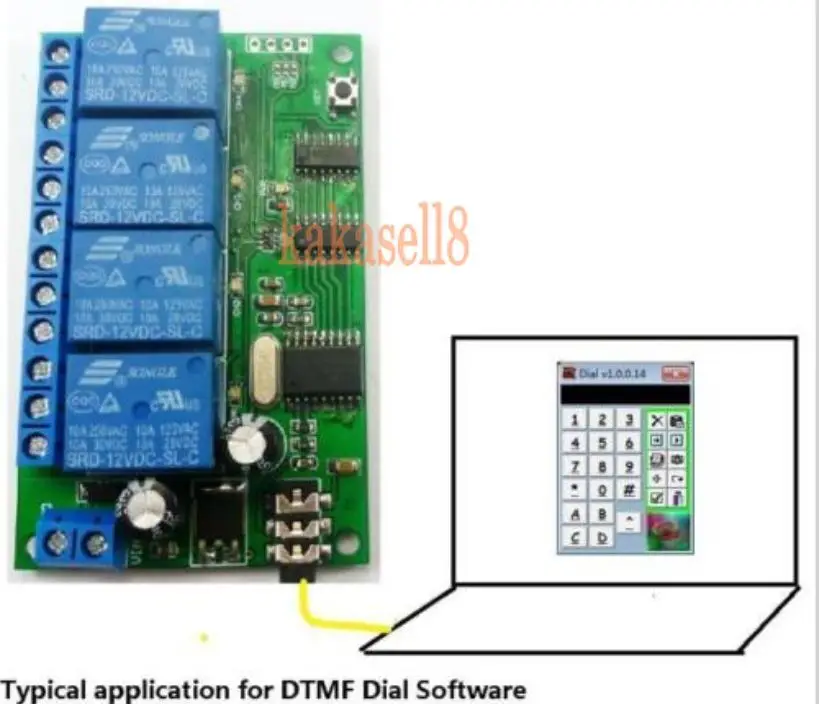 4 канальный DTMF MT8870 аудио декодер Умный домашний контроль ler Voice мобильный телефон