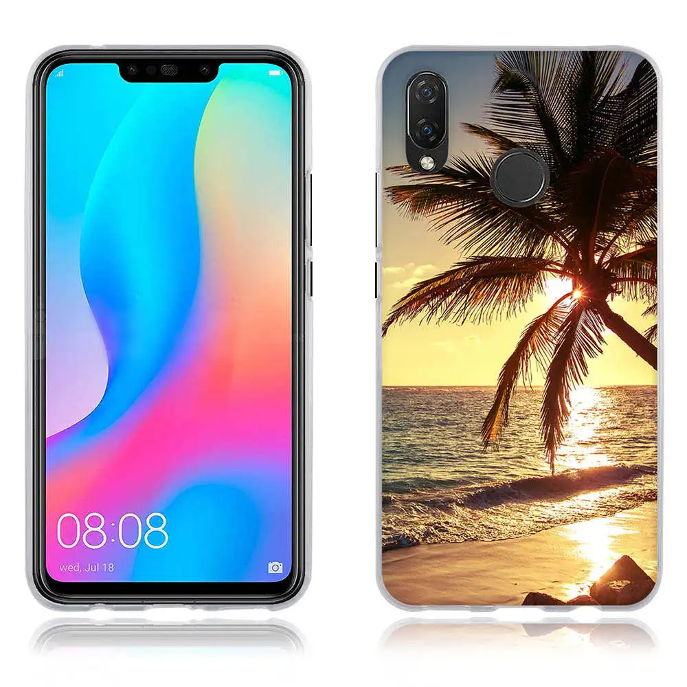 Чехол для huawei Nova 3i Capa P Smart + чехол мультфильм силиконовый мягкий 3 i 3D TPU телефон
