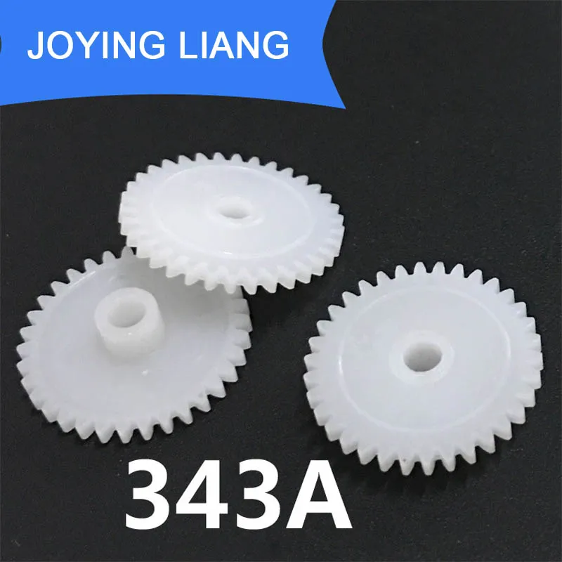 

343A 0.5M 34 Teeth 3mm Shaft Tight Pom Plastic Pinion Gear Toy Model Gear (2500pcs/lot)