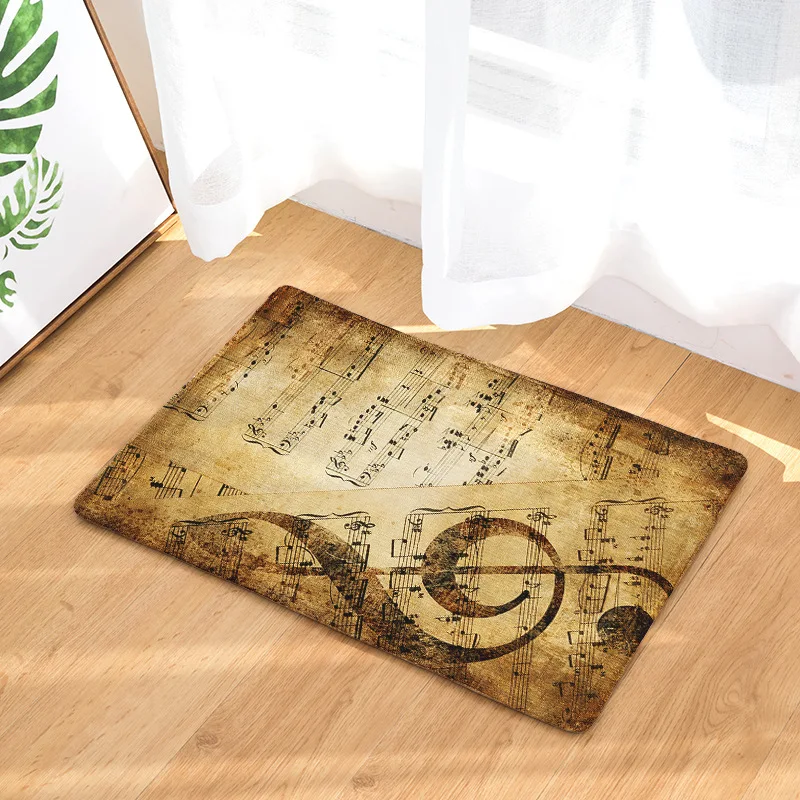 Nordic style heat transfer flannel floor mat notes digital print pad kitchen water-absorbing anti-slip front door | Дом и сад