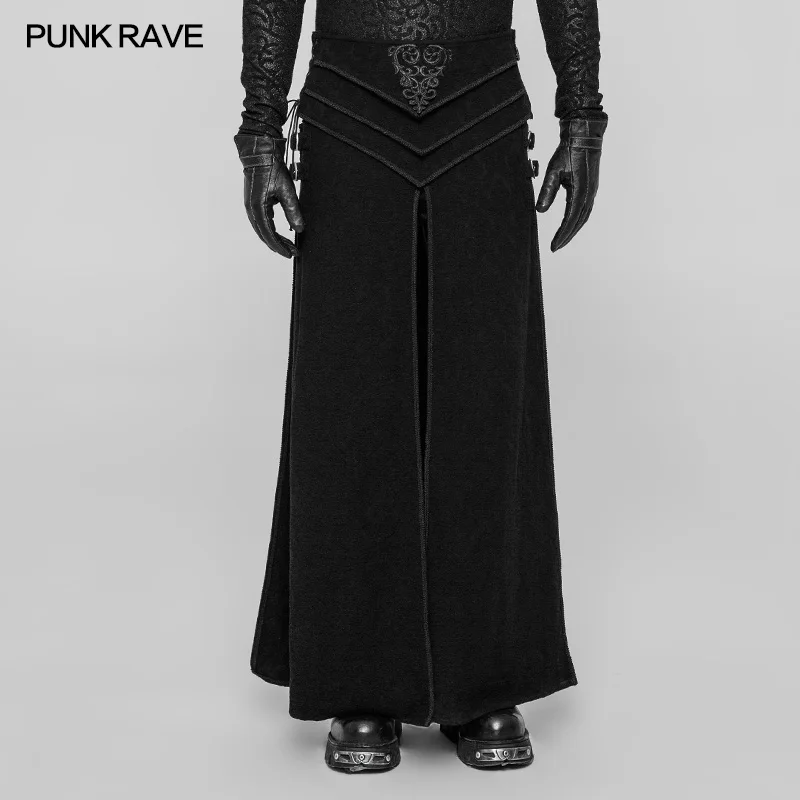 New Punk Rave Gothic Party Retro Palace Japanese Cosplay Men's Skirt Pants Emo Performance Victorian WQ371