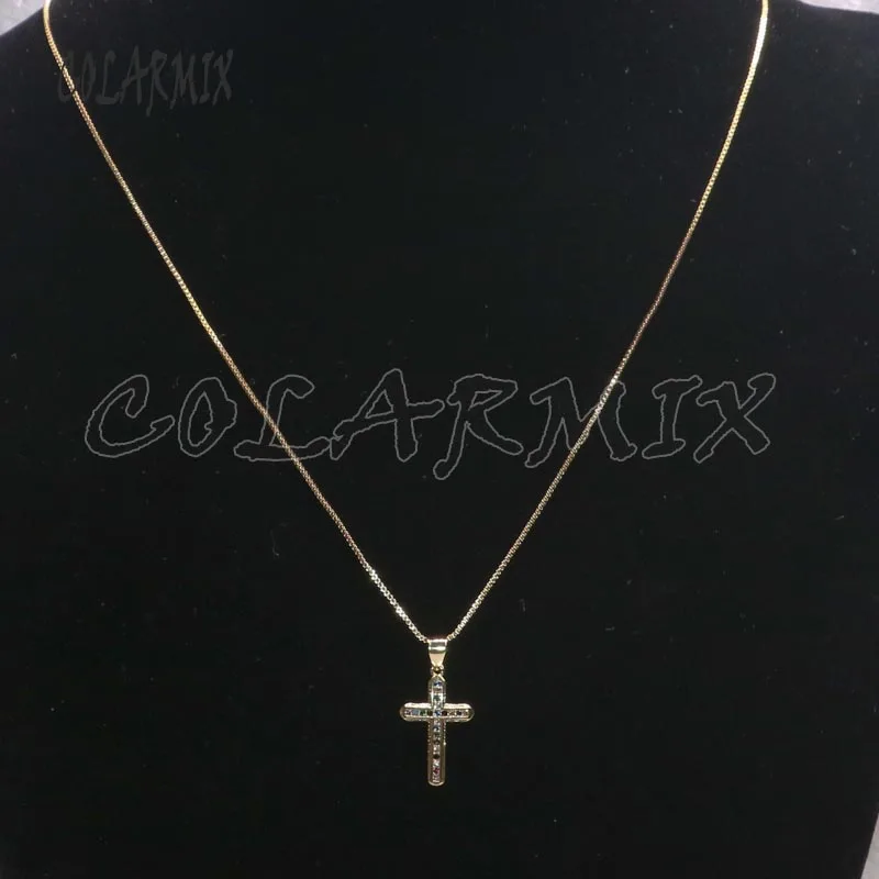 Цепочка с подвеской-крестом Женская 10 нитей 9291 | Украшения и аксессуары