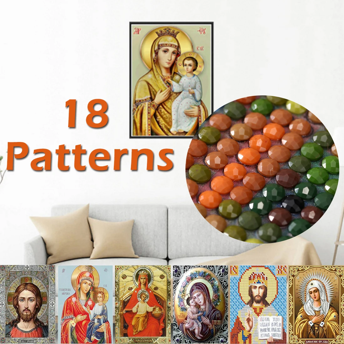 Религиозная картина из страз рукоделие мозаика Набор для вышивки стразами