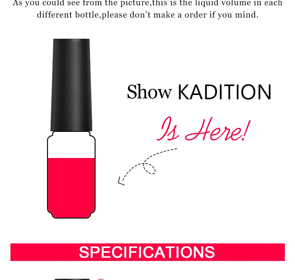 KADITION 8ml Rose Color Glitter 29 Gel Nail Polish for Design Soak UV LED Mood Varnish Art Temperature Change Lacquer | Красота и