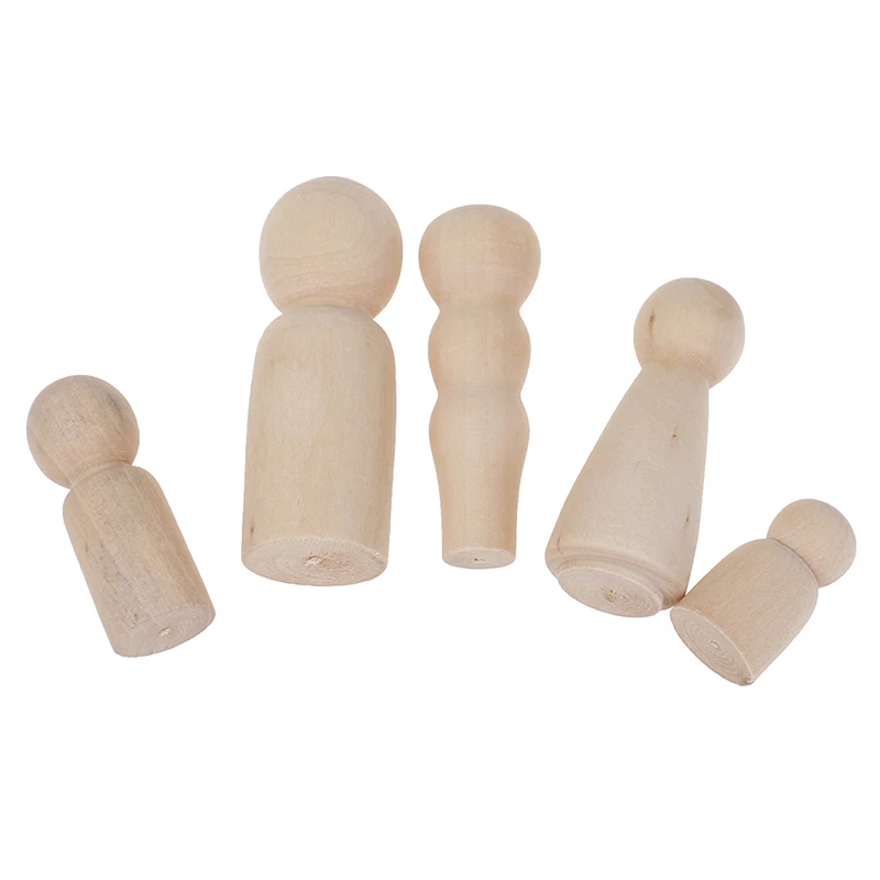 5 шт. семейные деревянные поделки необработанное дерево сделай сам искусство