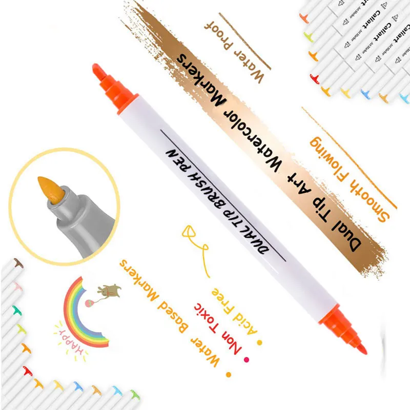 Drwaing маркер Fineliner двойной наконечник художественный эскиз Aet цветные дети Arquitectura