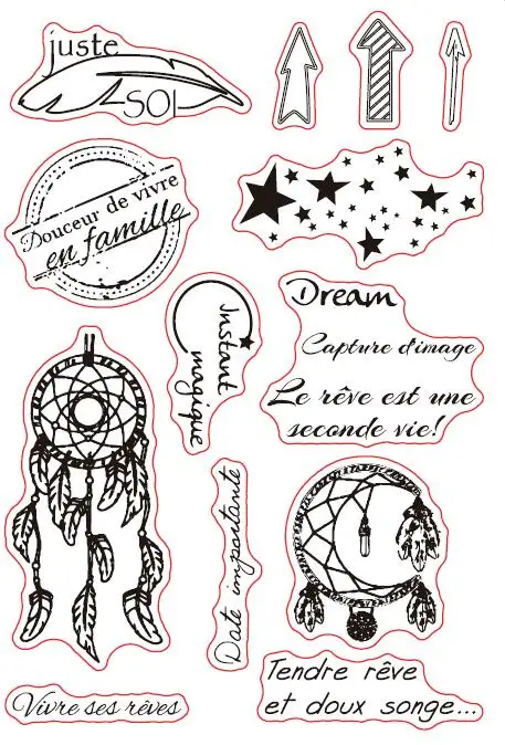 

Good Wish Dream Transparent Clear Silicone Stamp Seal DIY Scrapbooking photo Album A0222