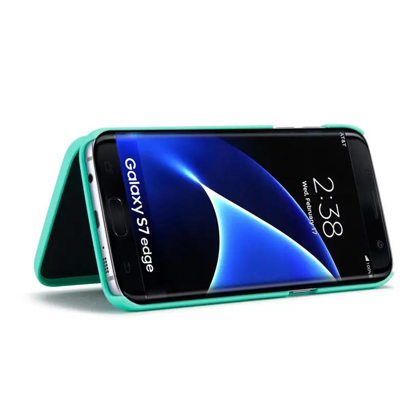 Makeup Mirror Case For Samsung S7 Edge Wallet Card Slot Flip Phone Cover 5.5''/ 5.1'' | Мобильные телефоны и