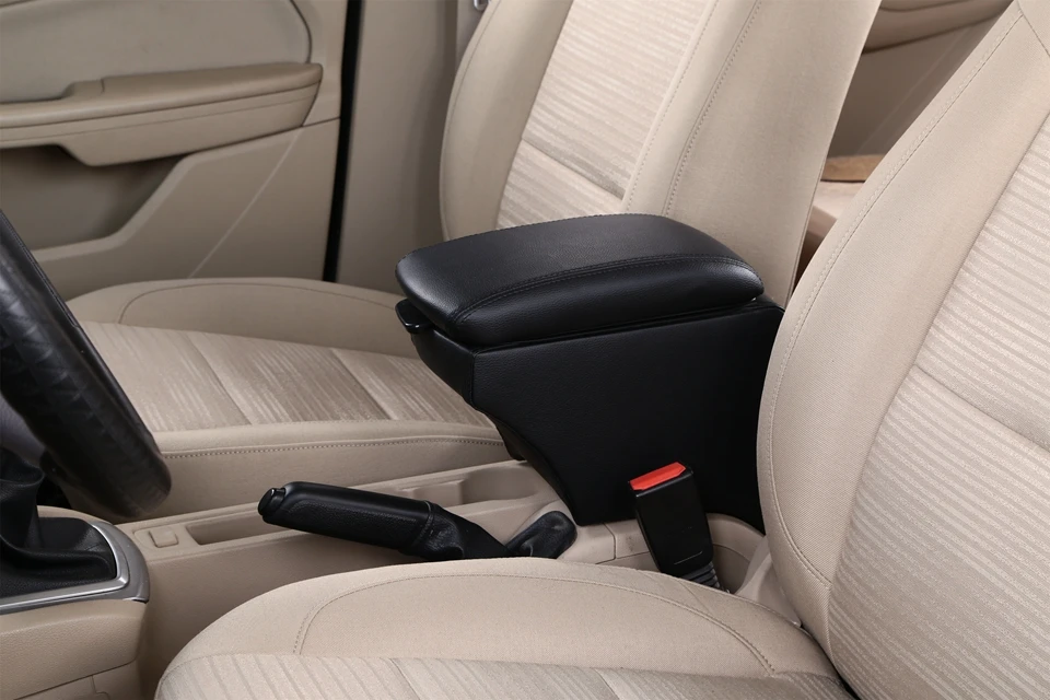 Для Kia Soul 2010 2011 2012 2013 Кожаные детали салона автомобиля Центральная консоль подлокотник коробка Авто подлокотники для хранения с USB