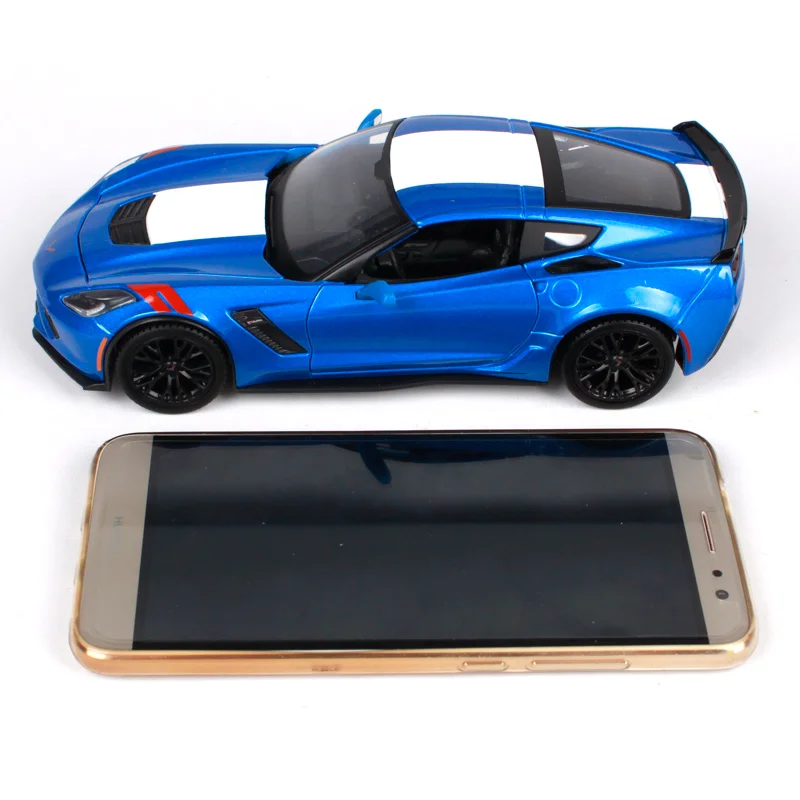 Maisto 1:24 2017 corvetto grand sport синий серый автомобиль литья под давлением Модель гоночного