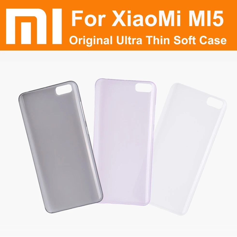 xiaomi mi5 case 100% Real original case clear lucent soft ultra thin back cover for xiaomi mi5 prime 5.15" pro