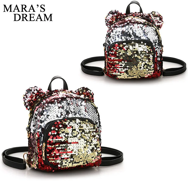 Mara's Dream Shining женские рюкзаки с блестками медвежьими ушками для девочек