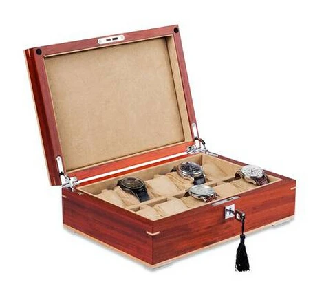 

luxury original wooden structure 10-grid wooden watch box watch organizador watch storage box for watches MSBH007d