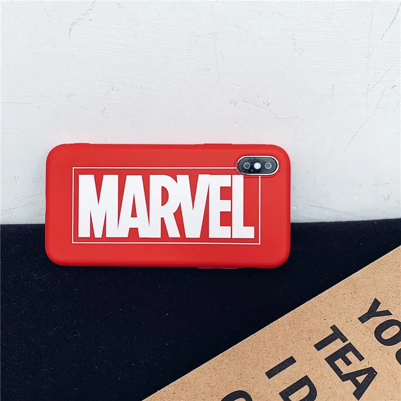 3D рельефный чехол с принтом Marvel для iphone X XS Max XR 8 7 6 6s plus Американский комикс буквы Матовый Мягкий ТПУ силиконовый чехол для телефона