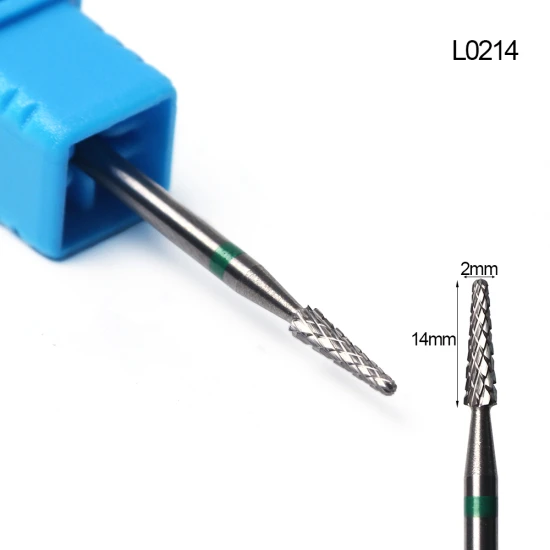 L0214 STZ 1 шт. вольфрамовые карбидные сверла для ногтей 3/32 ''электрические фрезерные напильники кусачки для кутикулы инструменты для маникюра аксессуары для дизайна ногтей#901 - Цвет: L0214