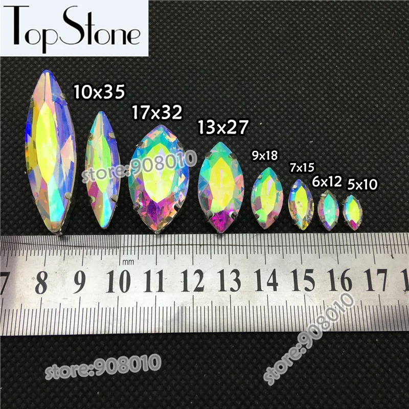 TopStone 4x8 4x15 5x10 7x15 9x18 13x27 17x32 стеклянный Navette Хрустальный необычный камень с