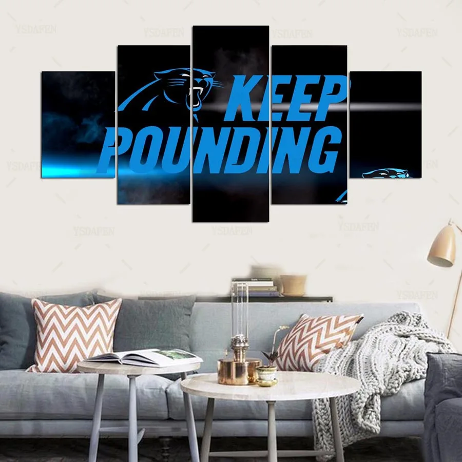 Ysdafen 5 Панель современный Carolina Panthers HD Книги по искусству печати холст стены картин
