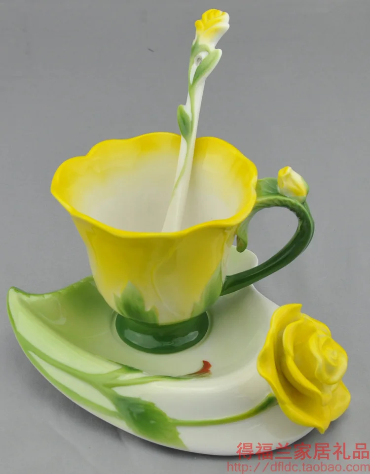 Эмалированная фарфоровая кофейная ложка в комплекте Европейский