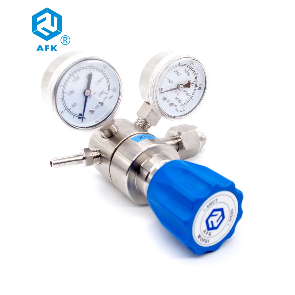 Регулятор давления для гелия высокого 316L газового цилиндра с манометром 300 psi