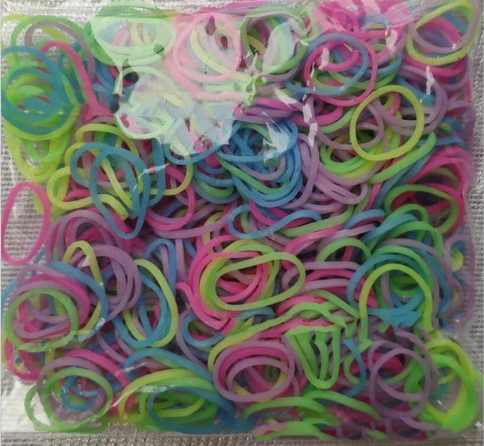 Jelly color mixing 600 шт эластичные разноцветные резиновые ткацкие браслеты крючок для браслетов DIY детский игрушечный браслет домашний браслет для женщин - Окраска металла: Jelly color mixing