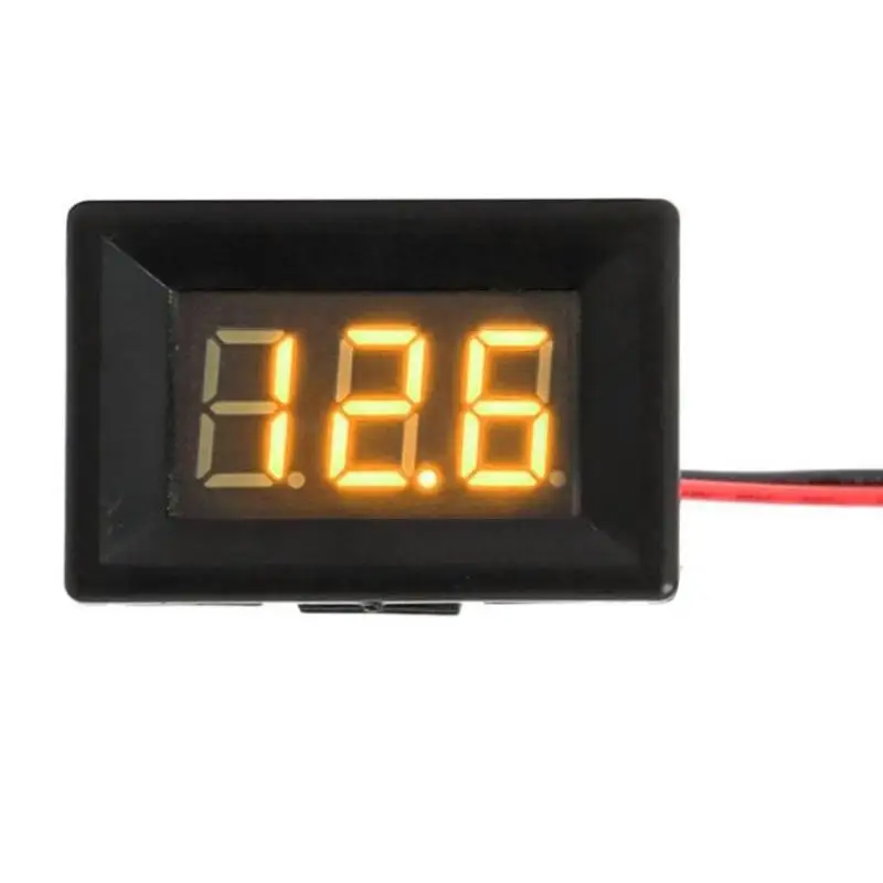 Мини цифровой вольтметр постоянного тока 2 4 V 30V проводной 0.36in светодиодный