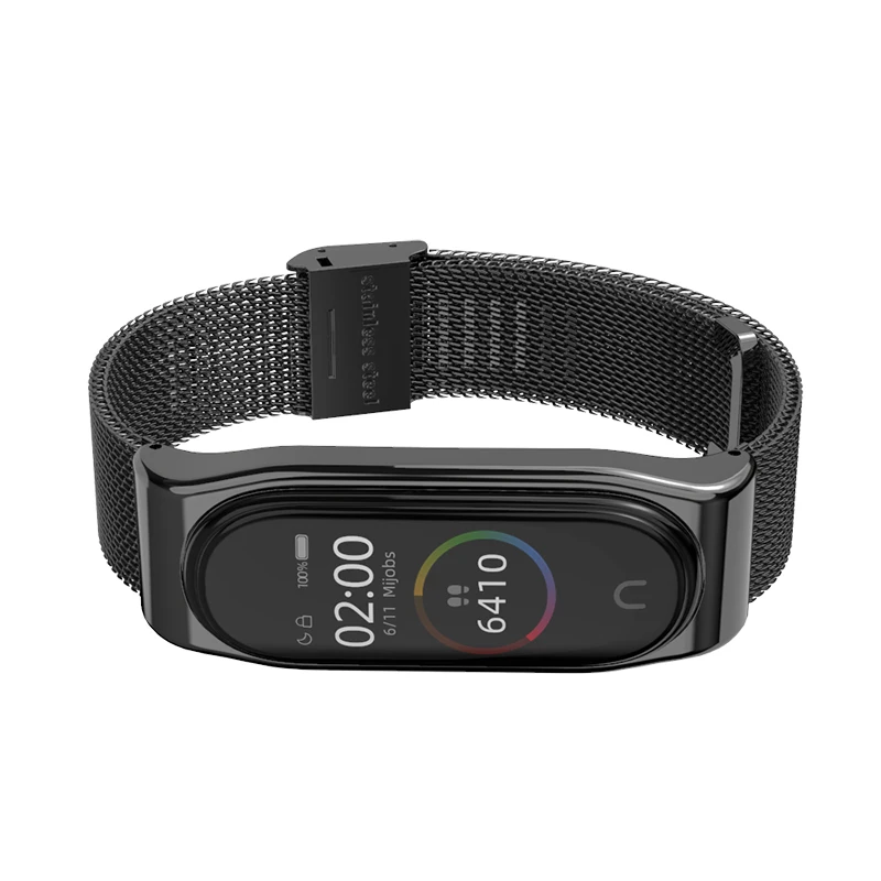Металлический браслет для Xiao mi Band 3/4, ремешок на запястье mi band 4, браслет, смарт-часы Band mi Band 3, ремешок из нержавеющей стали для mi 3