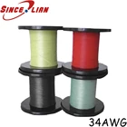 UL10064 одна проволока AWG 34AWG 50 метров FEP, электронный провод высокой температуры, мягкий провод для сигнала наушников