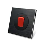 Wallpad L6 45A двухпозиционный, переменного тока, для кондиционера модуль кухонной плиты настенный выключатель атласная Черная Металлическая алюминиевая накладка Британский стандарт