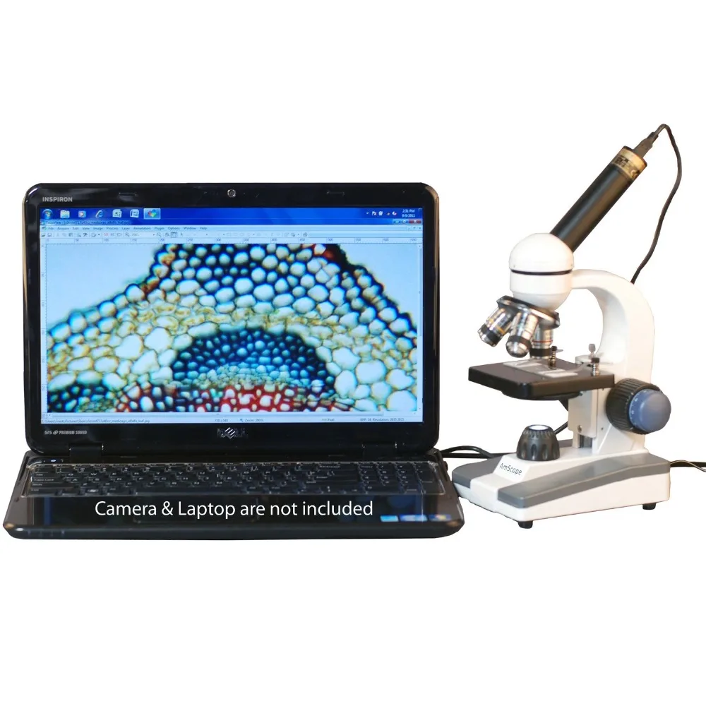 Amscope 40X 1000X полностью металлический оптический объектив составной Микроскоп