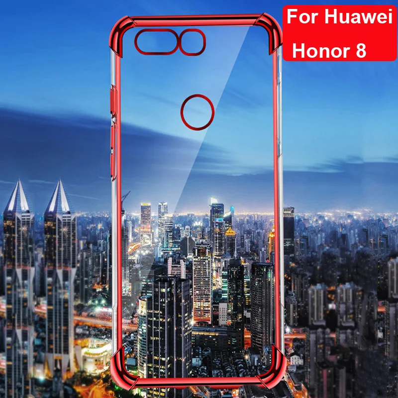 Мягкий чехол из ТПУ для Huawei Honor 8 ультратонкие прозрачные блестящие чехлы с