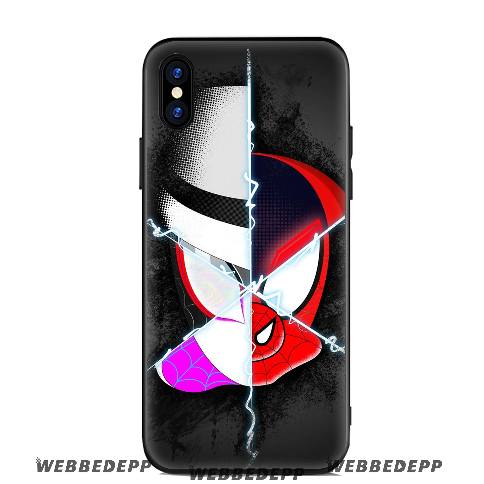 Spider Man Into the Verse Soft Silicone Case for Apple iPhone 11 Pro Xr Xs Max X or 10 8 7 6 6S Plus 5 5S SE TPU |