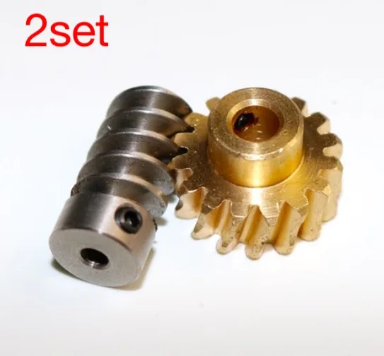 

2set/lot 1M-16T/2T Worm Gear Rod Speed Ratio:1: 8 Suitable High Torque Reducer