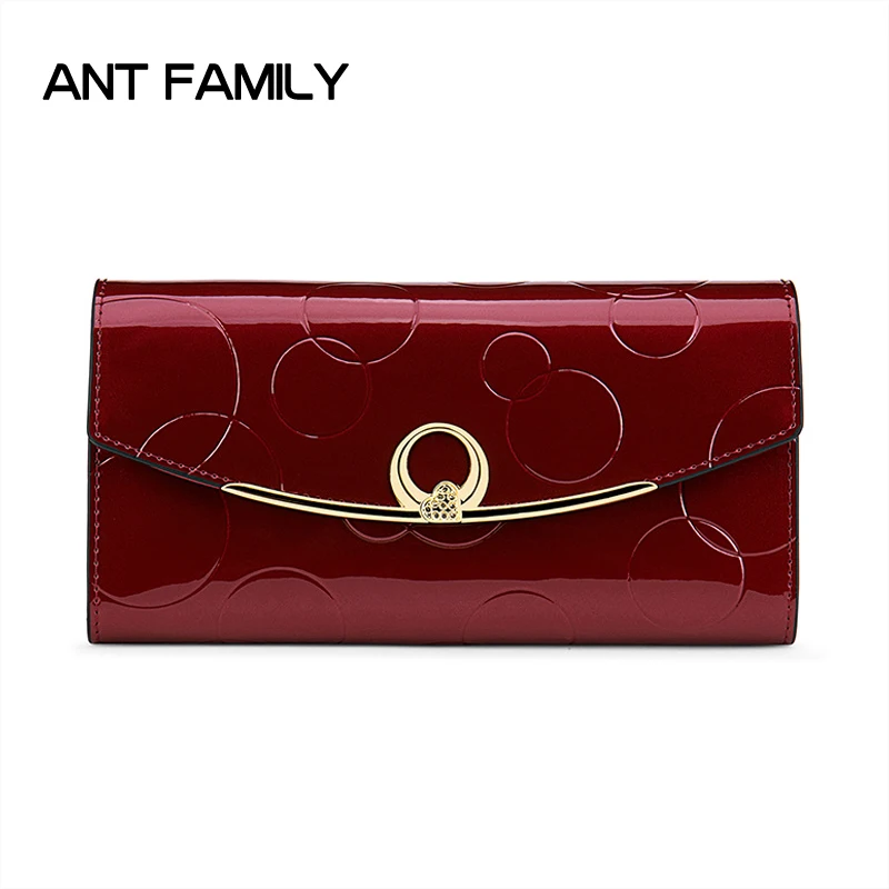 Женский кошелек из натуральной кожи Роскошный дизайнерский лакированной