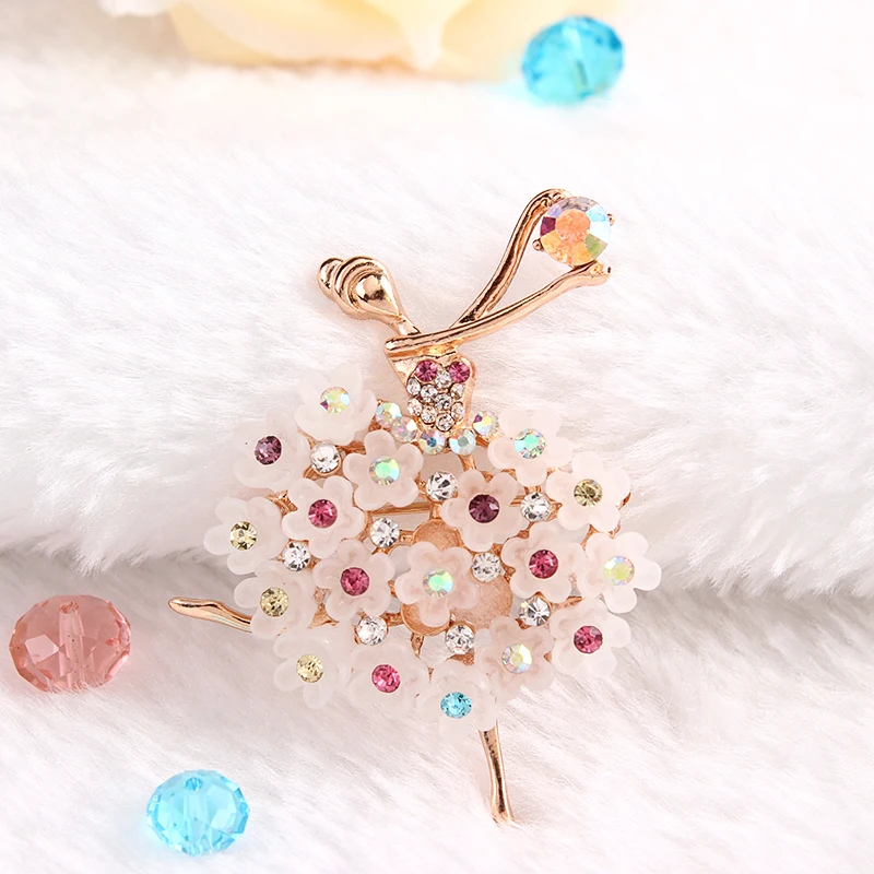 Женская Брошь в виде танцовщицы балета брошь со стразами | Украшения и аксессуары