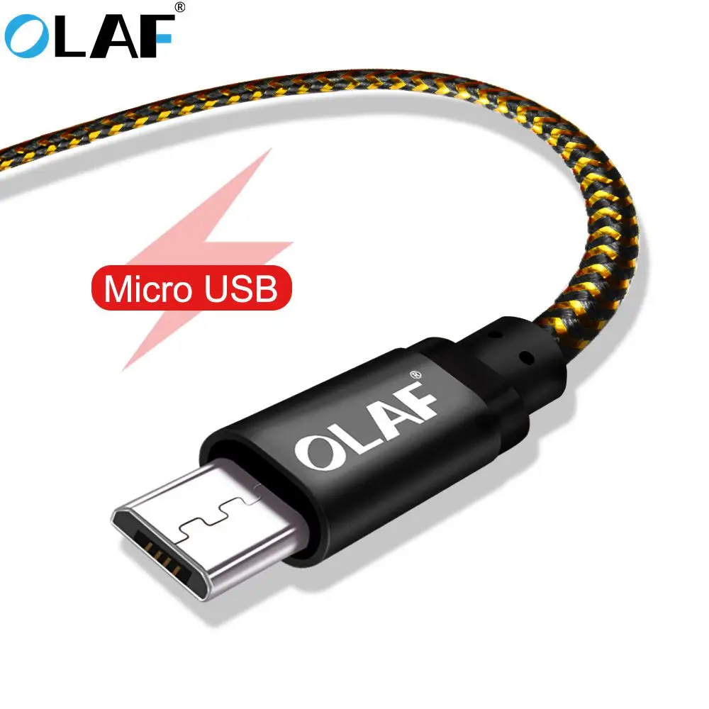 Олаф микро USB кабель 1 m 2 m 3M USB кабель для быстрой зарядки передачи и синхронизации данных провод для Samsung S7 huawei Xiaomi LG Andriod Microusb Кабели для мобильных телефонов