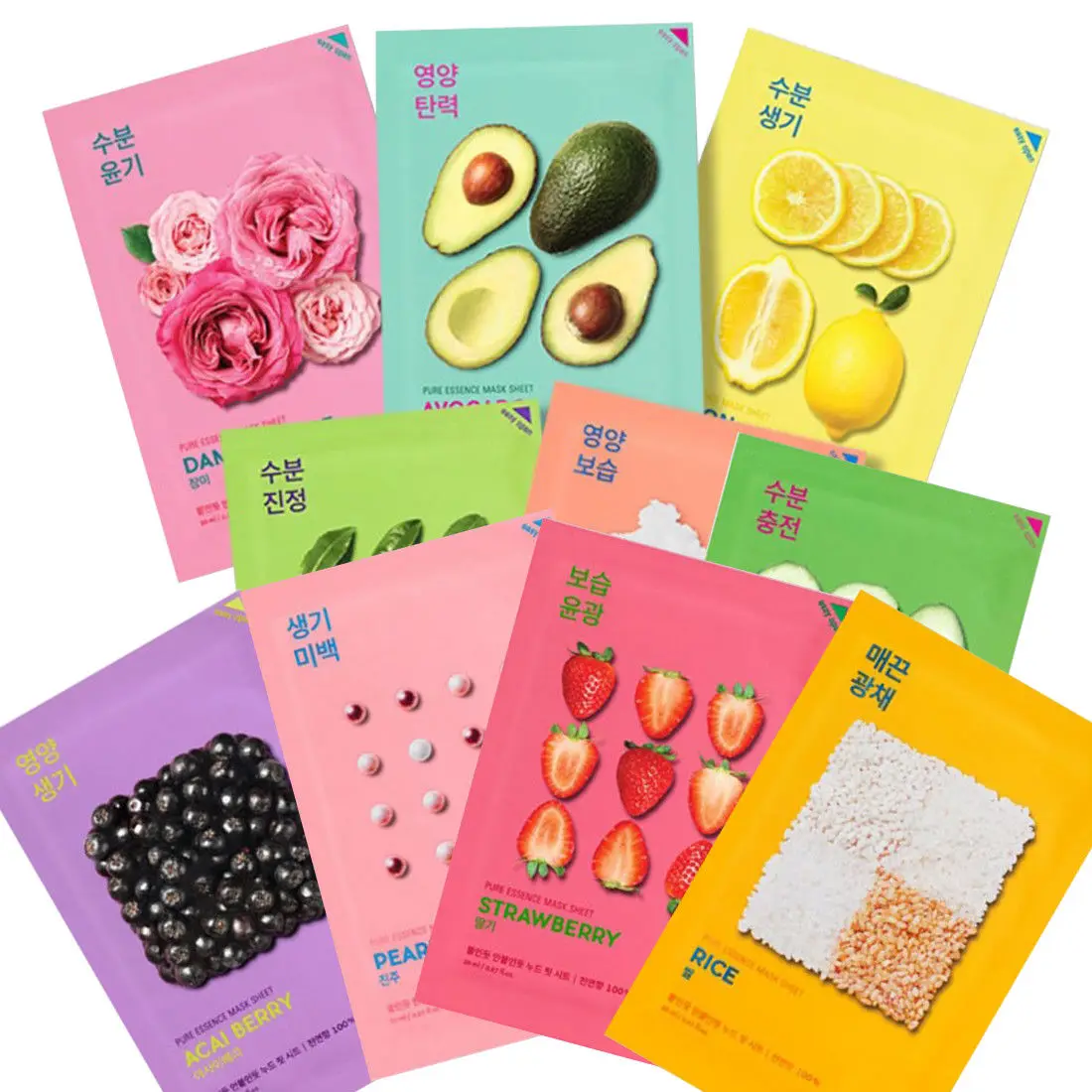 

Holika Holika Pure Essence Mask Sheet RANDOMLY 10pcs Facial Skin Care Face Moisturizing Oil Control Essence Korean Cosmetics