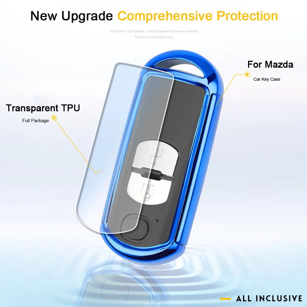 TPU чехол для автомобиля дистанционного ключа чехол КРЫШКА ДЛЯ Mazda 2 3 5 6 8 Axela Atenza CX3 CX4 CX5 CX7 CX9 RX MX-5 Miata Smart 2 3 4 кнопки для ключей на открытом воздухе
