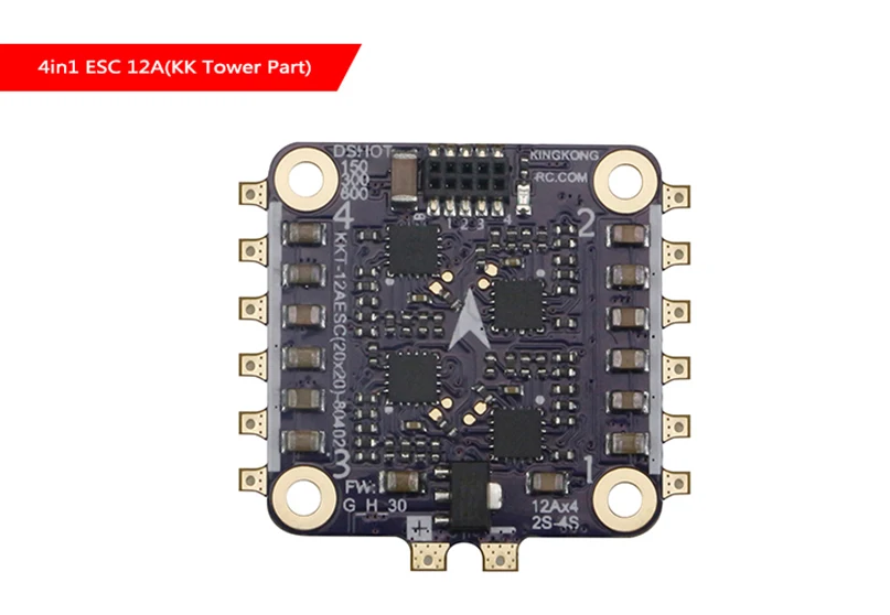 LDARC KK для Flytower F3+ OSD управление полетом V2 4в1 ESC 12A 20x20 мм для внутреннего бесщеточного FPV Racer RC гоночный Дрон Квадрокоптер