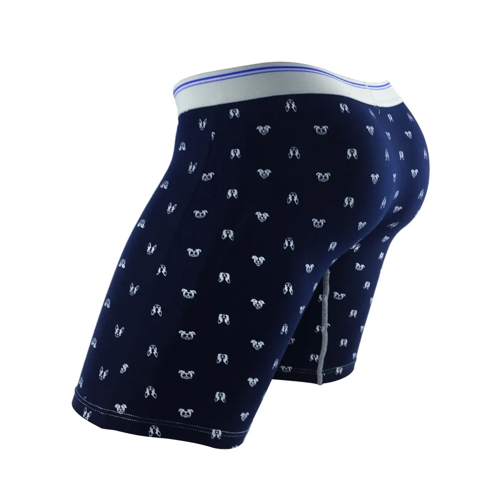 Темно синие мужские трусы боксеры с принтом собаки из мультфильма нижнее белье