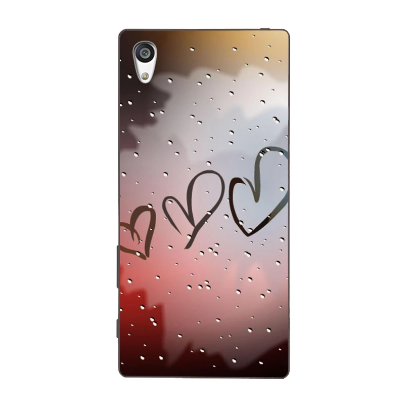 Love Heart Shape Lucky Pattern Printed TPU soft case Cover For Sony Xperia Z Z1 Z2 Z3 Z4 Z5 compact Premium shell Coque |