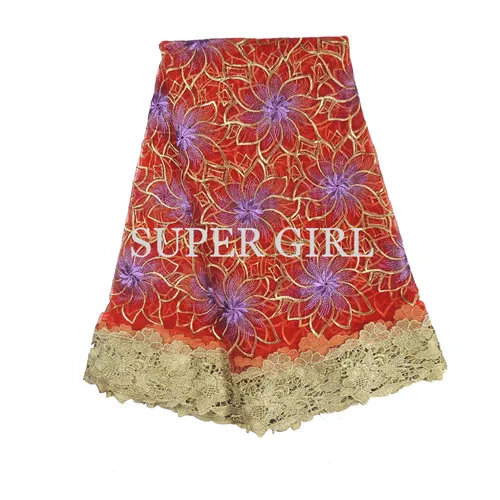 Новое поступление африканских кружевных тканей высокого качества зеленый шнур