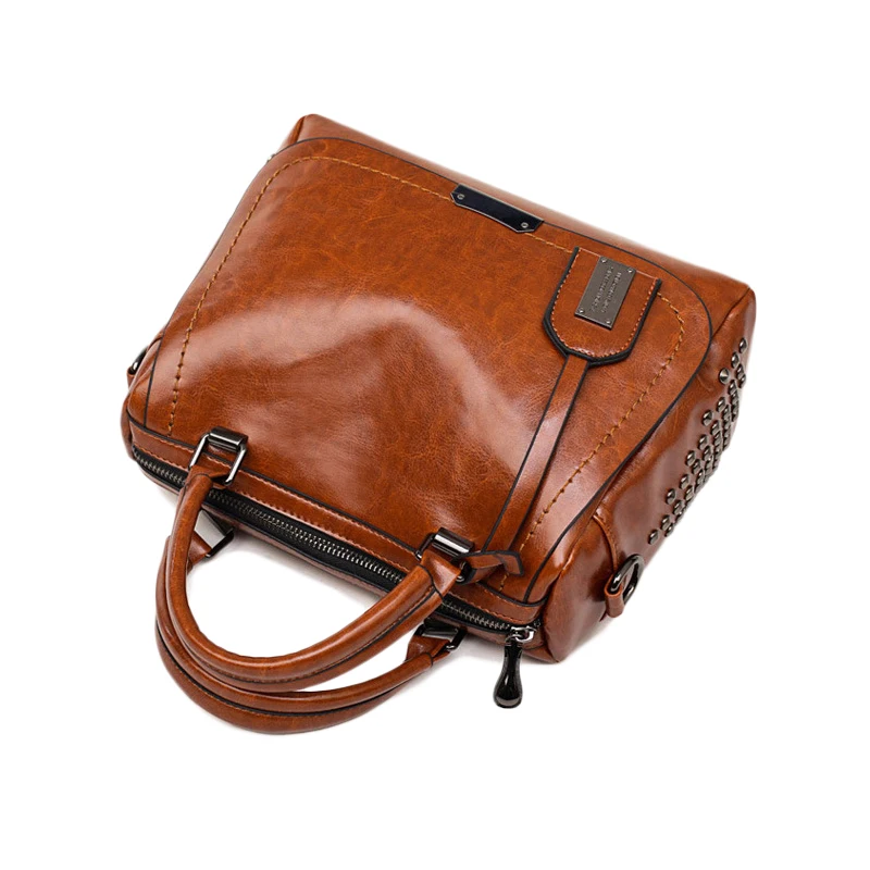 Youda модный стиль масло воск искусственная кожа женская сумка большая