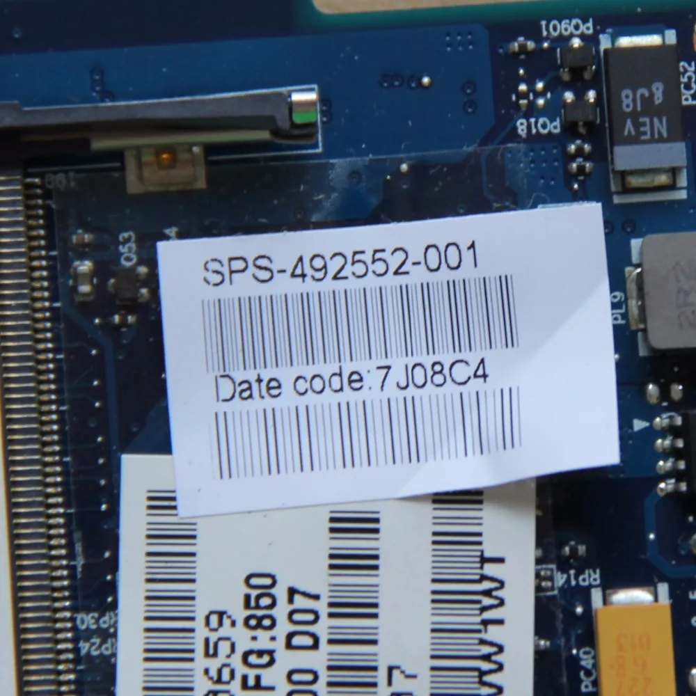 492552 001 для HP 2530P материнская плата ноутбука JAT00 LA 4021P с ЦП на борту DDR2 полностью